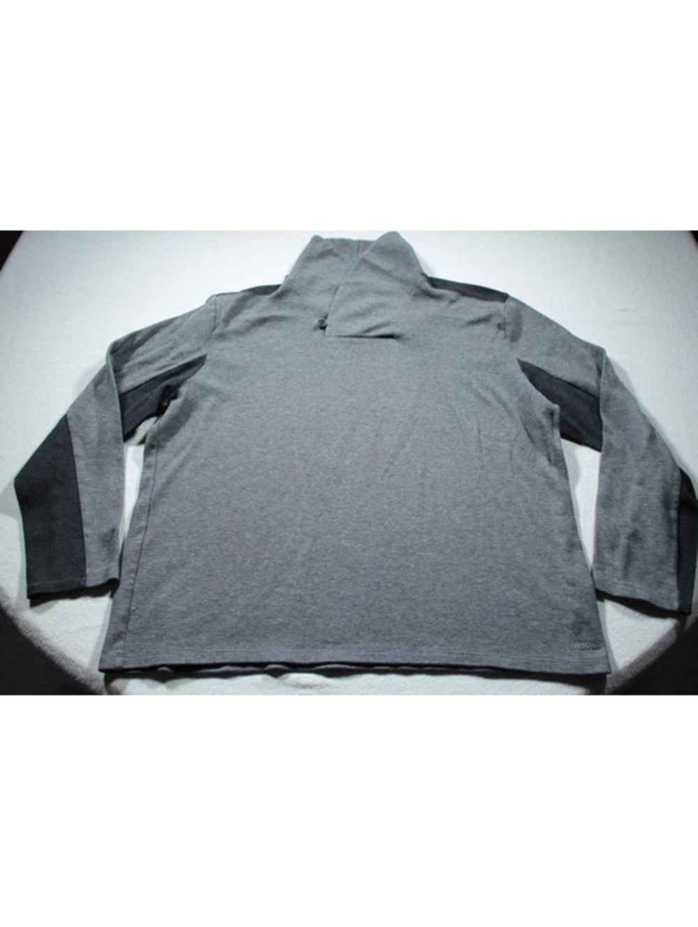 Men's Calvin Klein Button Shawl Collar Pullover XL Gray